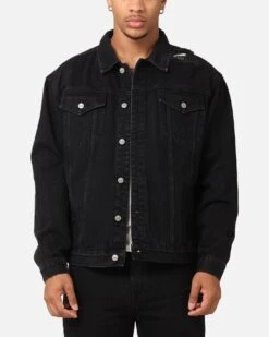 Saint Morta Denim Trucker Jacket Washed Black