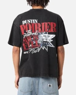 UFC By Culture Kings Dustin Poirier Paid In Full Vintage T-Shirt Black Acidwash -Culture Kings 02051310 YB017 mens 00020