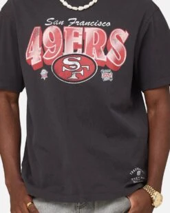 Mitchell & Ness San Francisco 49ers Arch T-Shirt Faded Black -Culture Kings 02051320 YB554 mens 00060
