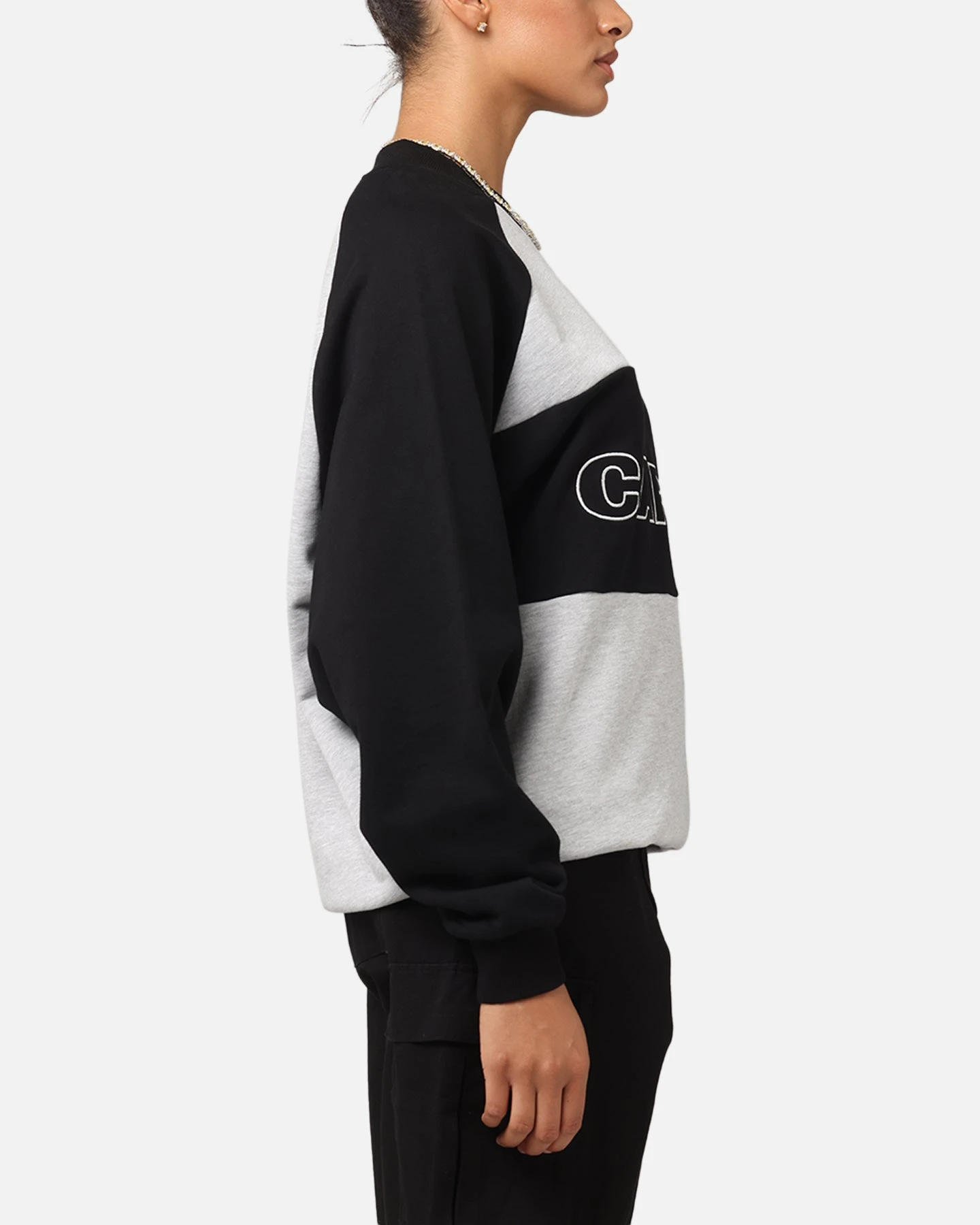 Carre Panel Raglan Crewneck Black/Grey Marle 6 Carre Panel Raglan Crewneck Black/Grey Marle - Image 4