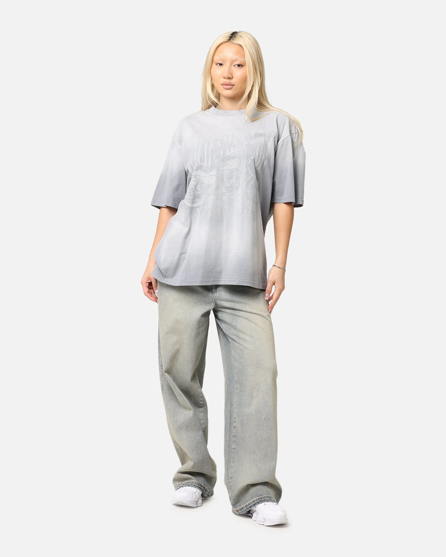 Willie Nelson Bike T-Shirt Washed Grey 4 Willie Nelson Bike T-Shirt Washed Grey - Image 2