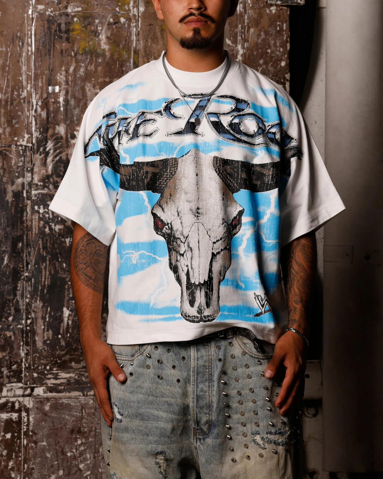 Loiter X WWE The Rock Vintage T-Shirt Off White 3 Loiter X WWE The Rock Vintage T-Shirt Off White