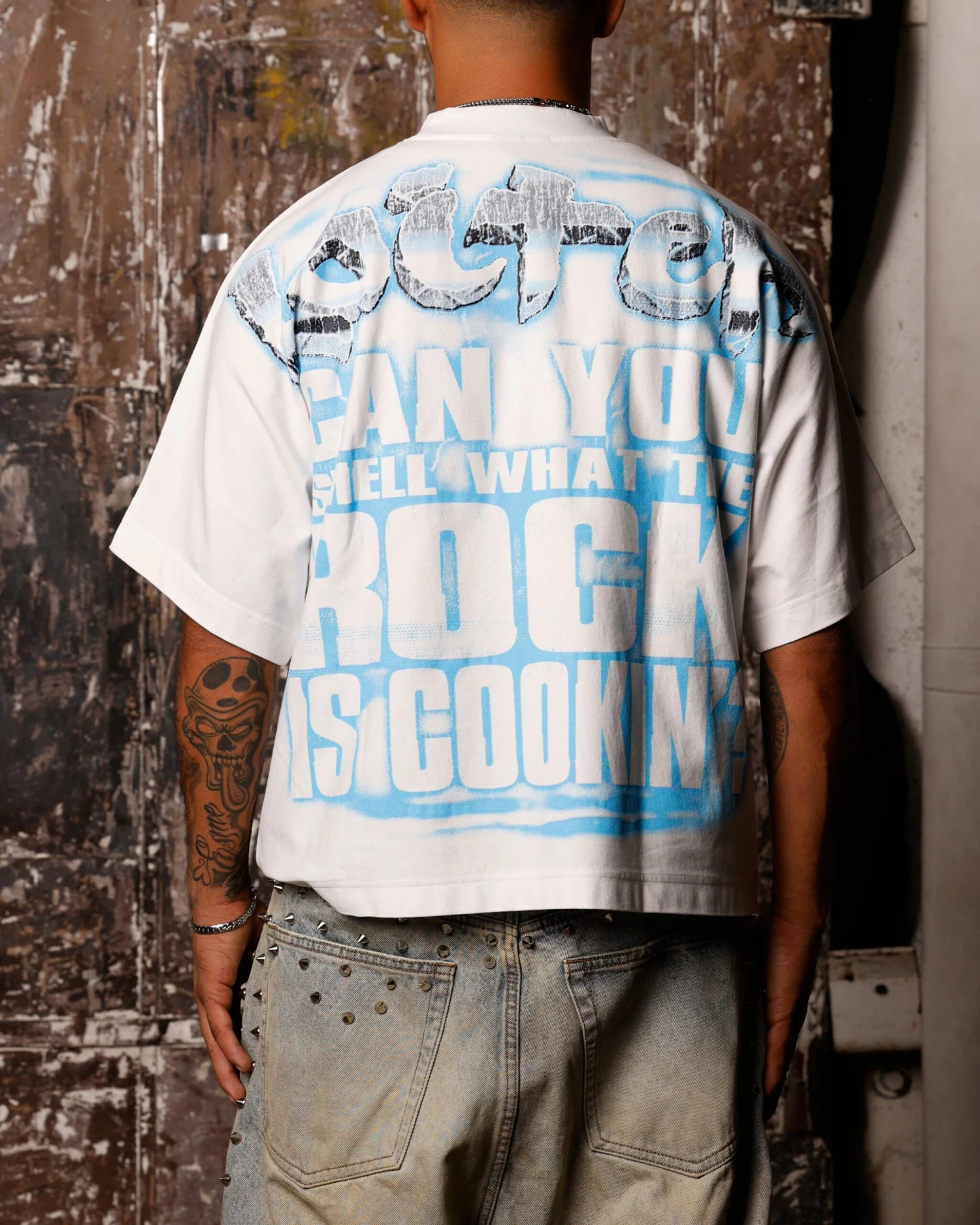 Loiter X WWE The Rock Vintage T-Shirt Off White 4 Loiter X WWE The Rock Vintage T-Shirt Off White - Image 2