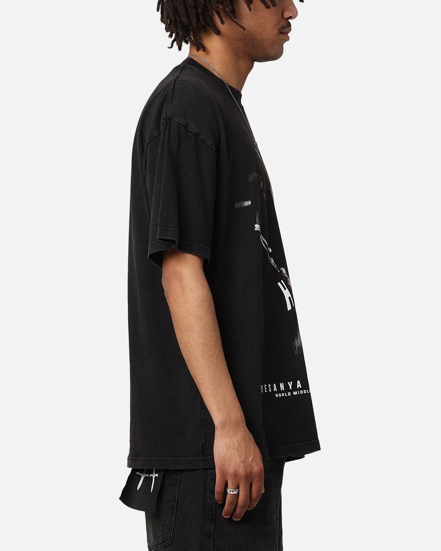 UFC By Culture Kings Israel Adesanya Vs Dricus Du Plessis Vintage T-Shirt Black Acidwash 6 UFC By Culture Kings Israel Adesanya Vs Dricus Du Plessis Vintage T-Shirt Black Acidwash - Image 4