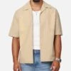 Saint Morta Flocka Button Up Shirt Tan -Culture Kings 02051454 YT001 mens 00010