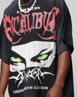 Loiter Trespass Vintage T-Shirt Washed Black -Culture Kings 02051461 YW607 mens 00080