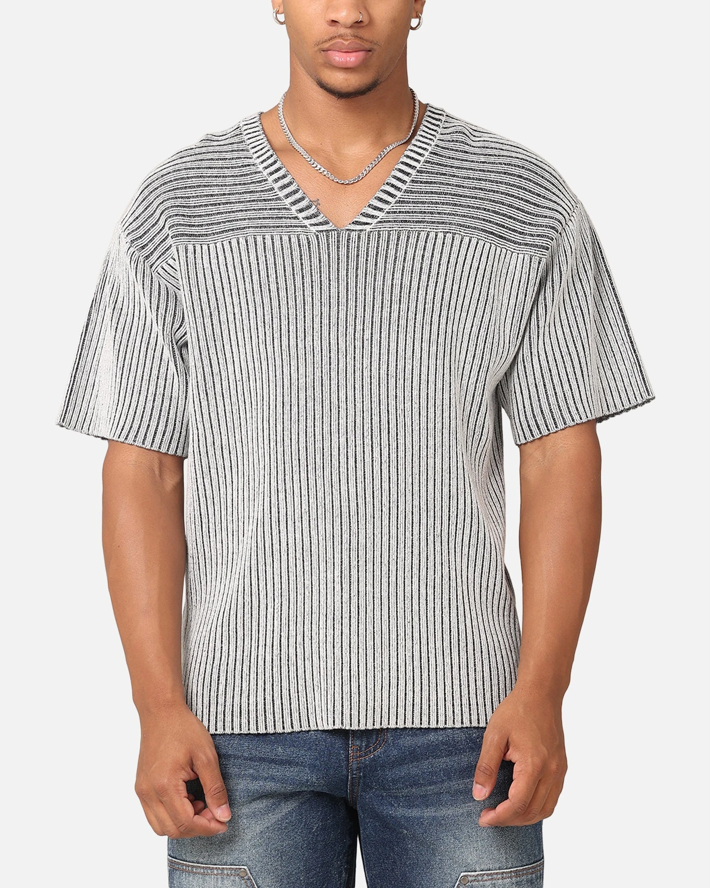 Saint Morta Knitted Football Jersey Grey 4 Saint Morta Knitted Football Jersey Grey - Image 2