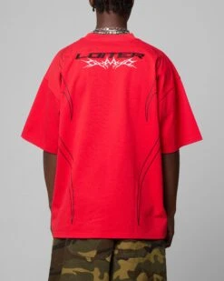 Loiter Trackstar T-Shirt Red -Culture Kings 02051481 YR001 mens 00020 5adf6abd cc82 4b93 93e4 689bd0795fd9