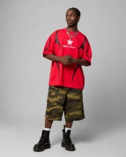 Loiter Trackstar T-Shirt Red -Culture Kings 02051481 YR001 mens 00030 988bfd65 5e04 4fed 94e6 e26512da2369