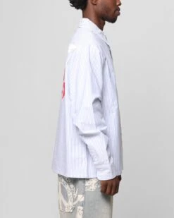 Loiter Solar Button Up Shirt Blue Pin Stripe -Culture Kings 02051499 YB469 mens 00050