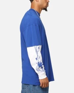 Carre Rosebowl Layered Long Sleeve T-Shirt Royal/White -Culture Kings 02051621 YR428 mens 00040