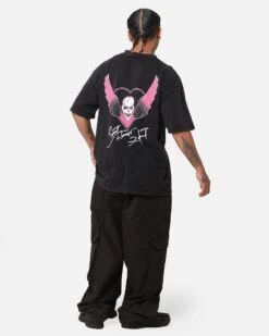 Culture Kings X WWE Bret "The Hit Man" Hart Vintage T-Shirt Black Acidwash -Culture Kings 02051623 YB017 mens 00040