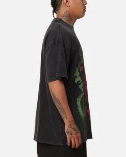 Culture Kings X WWE Jake "The Snake" Roberts Vintage T-Shirt Black Acidwash -Culture Kings 02051627 YB017 mens 00040