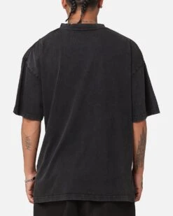 Culture Kings X WWE Ultimate Warrior Vintage T-Shirt Black Acidwash -Culture Kings 02051628 YB017 mens 00030