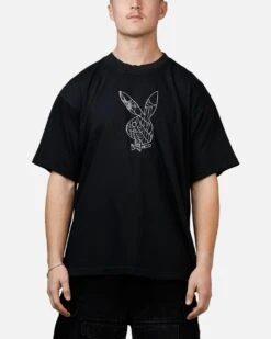 Playboy Black Widow Boxy T-Shirt Black/Red -Culture Kings 02051638 YB004 mens 0020