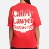 Market Call My Lawyer 3D T-Shirt Red 2 Market Call My Lawyer 3D T-Shirt Red -Culture Kings 02051646 YR001 womens 0010