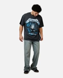 Merch Traffic Metallica RTL T-Shirt Washed Black 9 Merch Traffic Metallica RTL T-Shirt Washed Black -Culture Kings 02051662 YW607 mens 0030