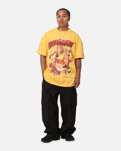 Culture Kings X WWE Hulk Hogan Hulk Heavyweight T-Shirt Yellow -Culture Kings 02051665 YY001 mens 00030