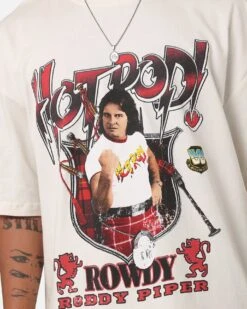 Culture Kings X WWE Roddy "Rowdy" Piper Vintage T-Shirt Off White -Culture Kings 02051666 YO007 mens 00060