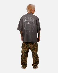 Saint Morta Baptista Mock Neck T-Shirt Washed Charcoal -Culture Kings 02051685 YC071 mens 0060