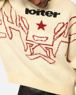 Loiter Substance Knit Sweater Off White -Culture Kings 02051695 YO007 mens 00060