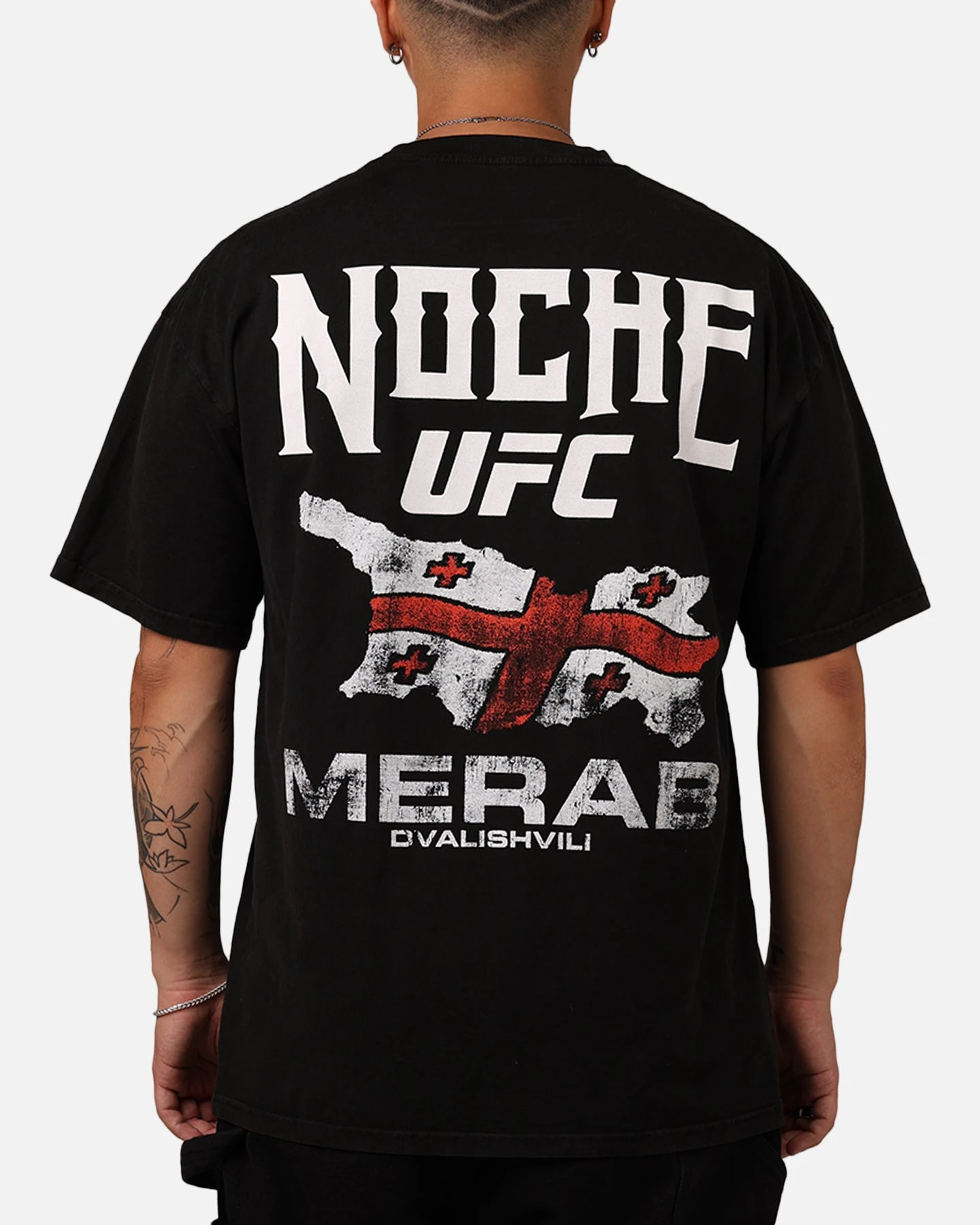 UFC By Culture Kings Merab Dvalishvili Noche T-Shirt Black Acidwash 4 UFC By Culture Kings Merab Dvalishvili Noche T-Shirt Black Acidwash - Image 2
