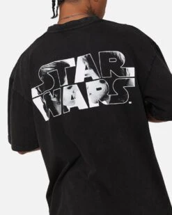 Star Wars Princess Leia Vintage T-Shirt Black Acidwash -Culture Kings 02051755 YB017 mens 00070