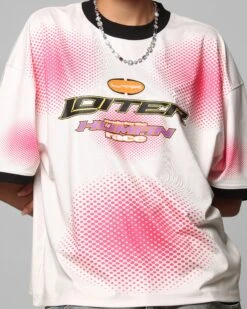 Loiter Motorway Sport T-Shirt Off White/Pink -Culture Kings 02051805 YO034 womens 00070