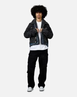 MNML Triple Threat Trucker Jacket Black/Blue 11 MNML Triple Threat Trucker Jacket Black/Blue -Culture Kings 02051812 YB002 mens 0030