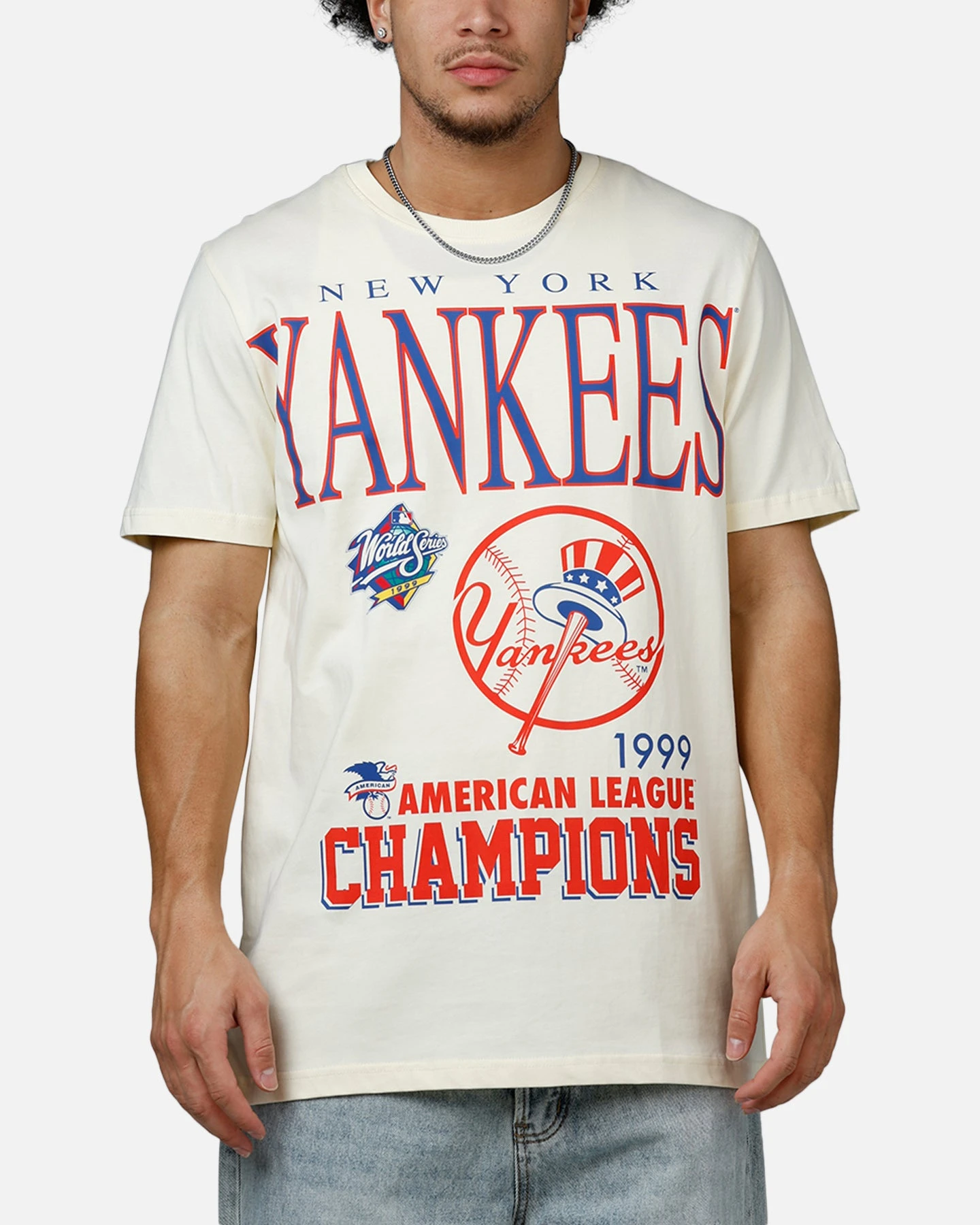 New Era New York Yankees 1999 Vintage Champs T-Shirt White 3 New Era New York Yankees 1999 Vintage Champs T-Shirt White