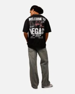 UFC By Culture Kings Noche Logo T-Shirt Black Acidwash -Culture Kings 02051831 YB017 mens 0060