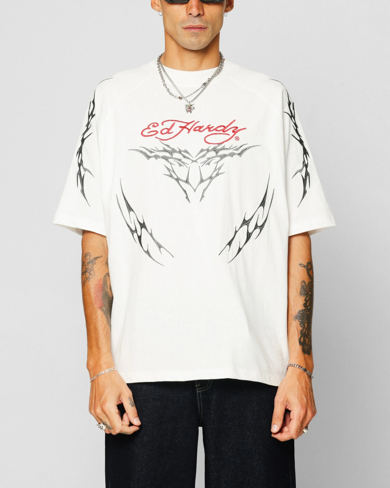 Ed Hardy Techno Oversized T-Shirt Vintage Wash 3 Ed Hardy Techno Oversized T-Shirt Vintage Wash