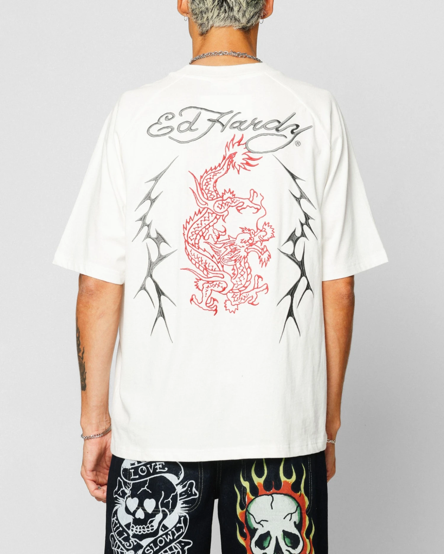 Ed Hardy Techno Oversized T-Shirt Vintage Wash 4 Ed Hardy Techno Oversized T-Shirt Vintage Wash - Image 2