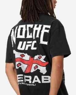 UFC By Culture Kings Merab Dvalishvili Noche Heavy T-Shirt Vintage Black -Culture Kings 02051838 YV013 mens 000080
