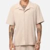 XXIII Pleated Button Up Shirt Tan 2 XXIII Pleated Button Up Shirt Tan -Culture Kings 02051862 YT001 mens 00010