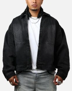 MNML Denim Choir Coat Washed Black