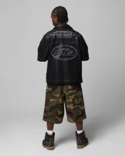 Loiter Motor PU Leather Button Up Shirt Black 13 Loiter Motor PU Leather Button Up Shirt Black -Culture Kings 02052036 YB001 mens 00040