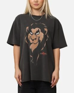 American Thrift Disney The Lion King Scar Heavyweight T-Shirt Black Wash