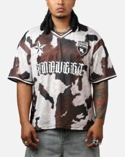 Bravest Cow Print Jersey Brown/White