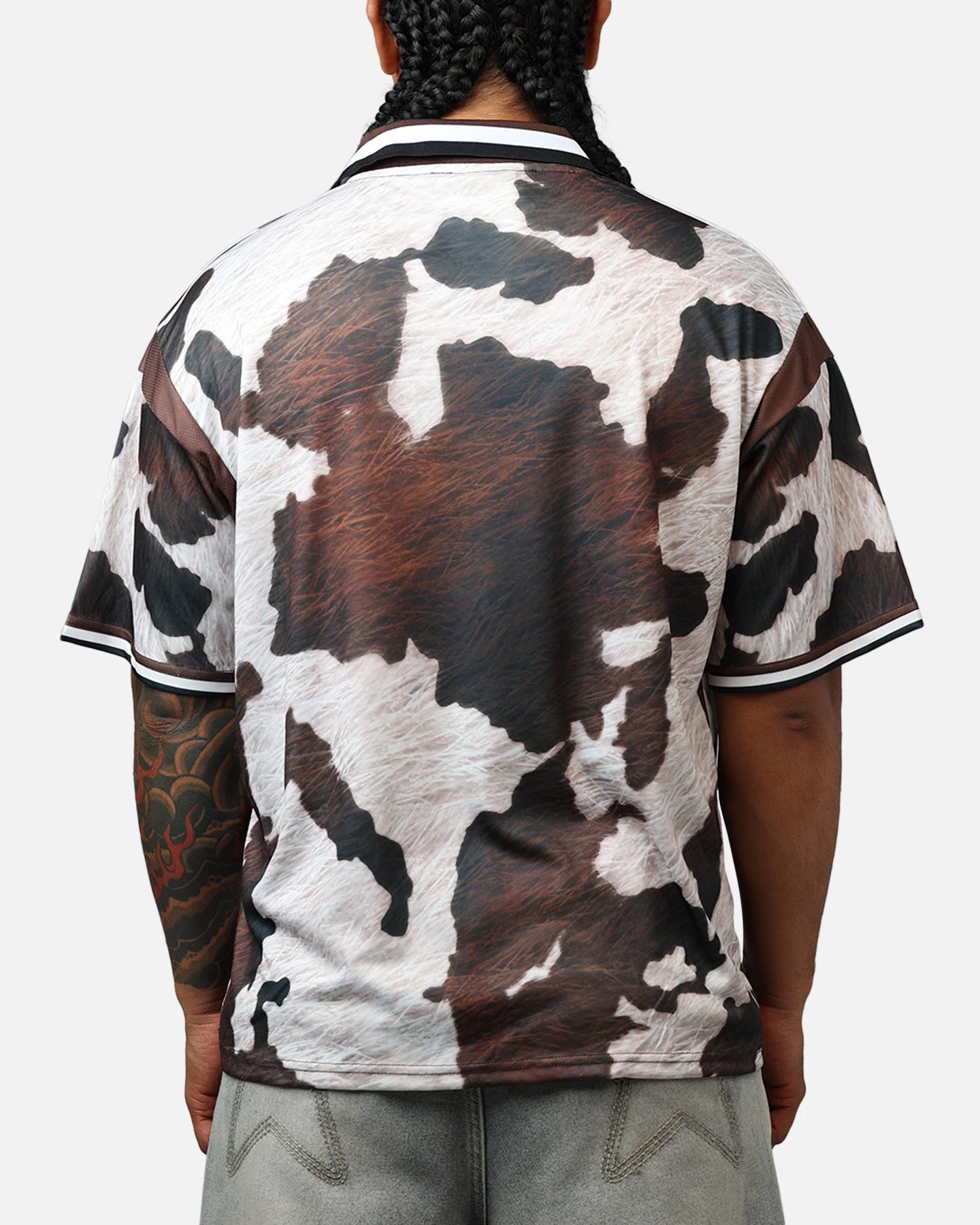 Bravest Cow Print Jersey Brown/White 4 Bravest Cow Print Jersey Brown/White - Image 2