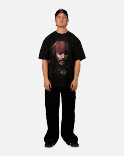 Goat Crew Disney Pirates Of The Caribbean Jack Sparrow Vintage T-Shirt Black Acidwash -Culture Kings 02052238 YB017 mens 0030