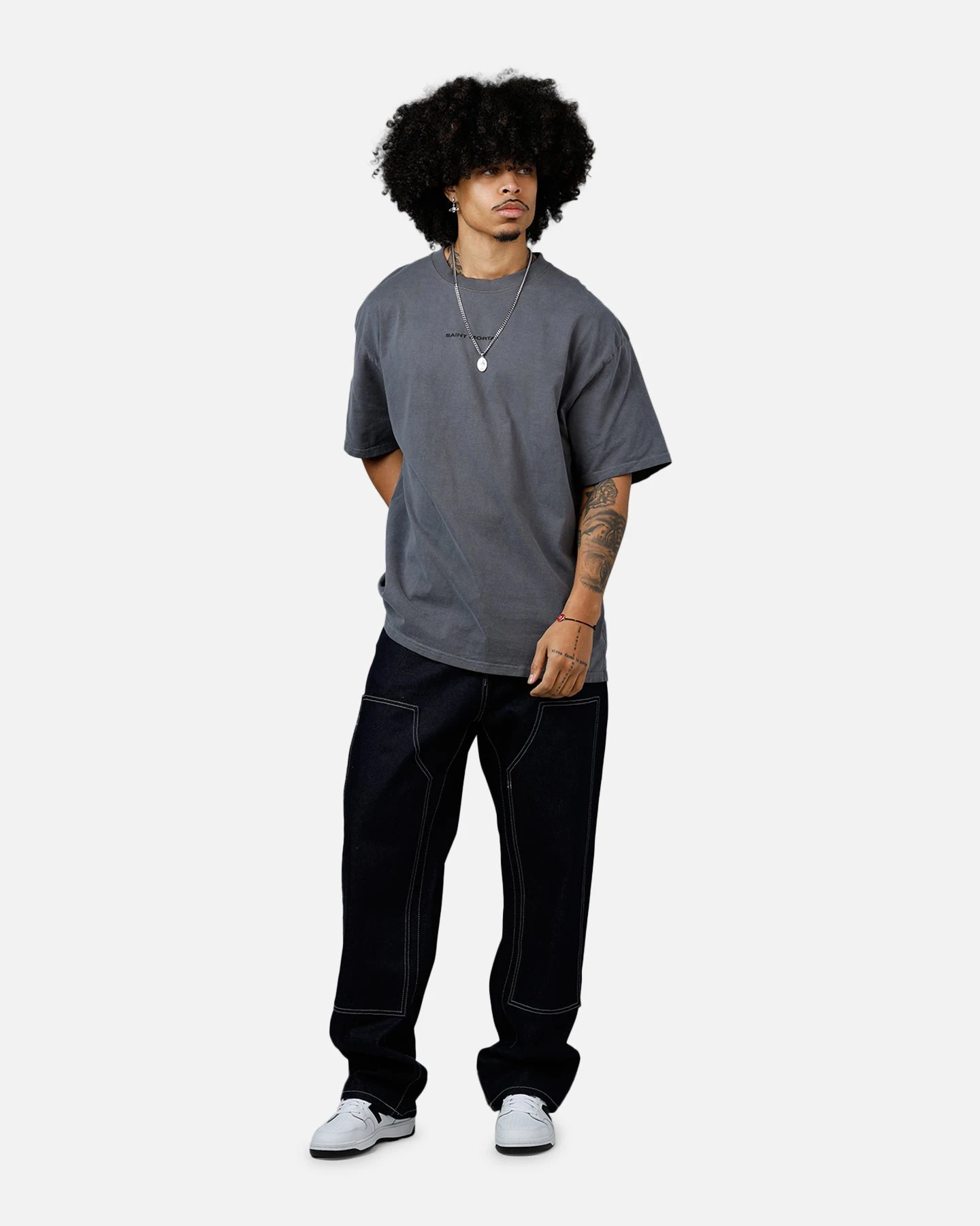 Saint Morta Raven T-Shirt Washed Charcoal 5 Saint Morta Raven T-Shirt Washed Charcoal - Image 3