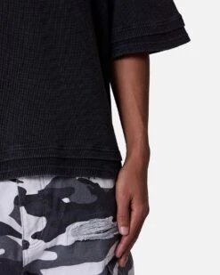 MNML Double Layer Acid Washed T-Shirt Black -Culture Kings 02052300 YB001 default 0060