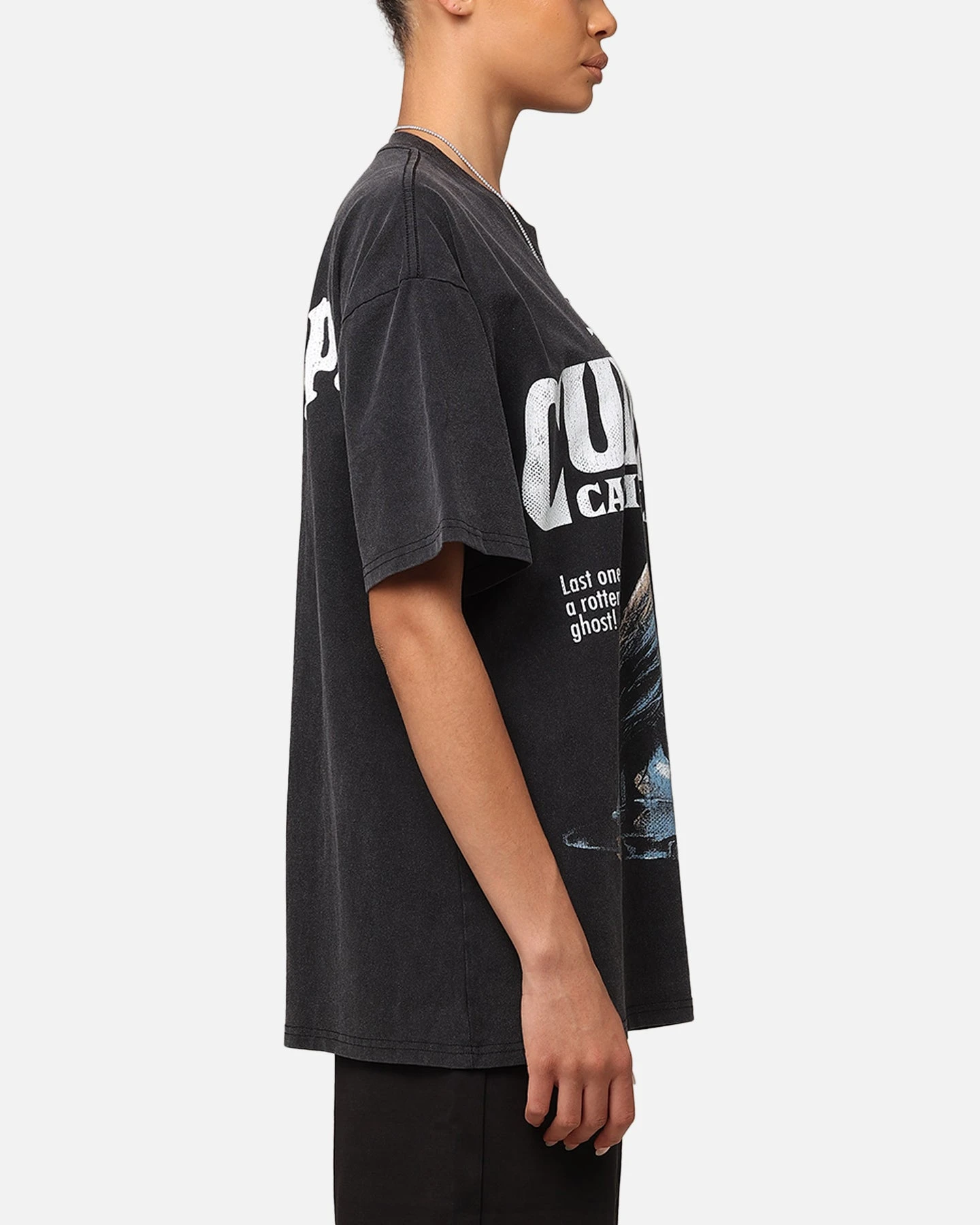 American Thrift X Goosebumps Cold Lake Heavy T-Shirt Vintage Black 7 American Thrift X Goosebumps Cold Lake Heavy T-Shirt Vintage Black - Image 5