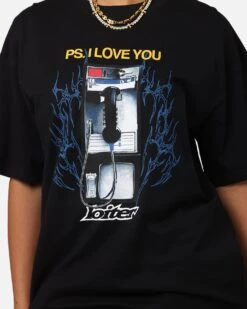 Loiter Phonebooth Vintage Drop T-Shirt Black -Culture Kings 02052444 YB001 womens 00080
