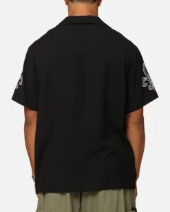 XXIII Fleur Linen Button Up Shirt Black -Culture Kings 02052456 YB001 mens 00030