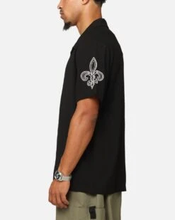 XXIII Fleur Linen Button Up Shirt Black -Culture Kings 02052456 YB001 mens 00050