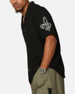 XXIII Fleur Linen Button Up Shirt Black -Culture Kings 02052456 YB001 mens 00060