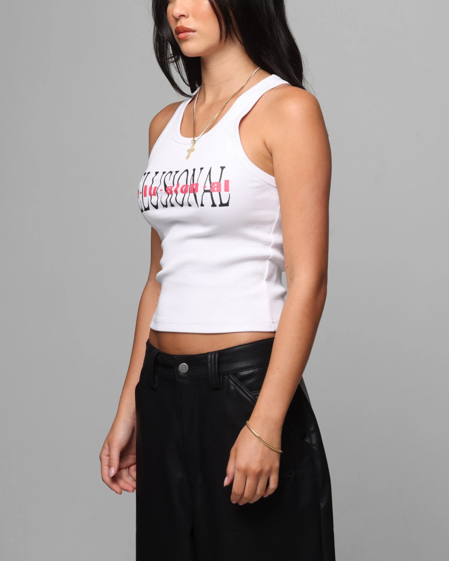 Loiter Women's Delusional Tank White 7 Loiter Women's Delusional Tank White - Image 5