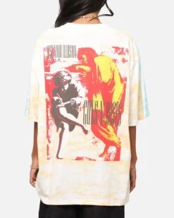 Guns N Roses Roses All Over T-Shirt Washed White -Culture Kings 02052547 YX630 womens 00020